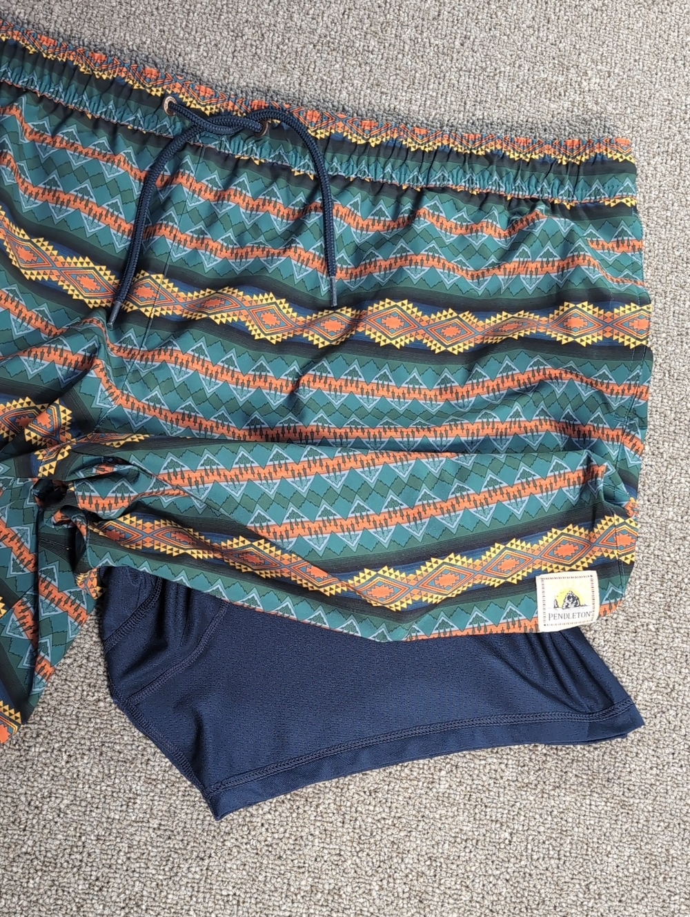 Pendleton Wildland Heroes Shoreside Pack-N-Go Lined Trunks Sz XXL in Aztec Print - Picture 12 of 16